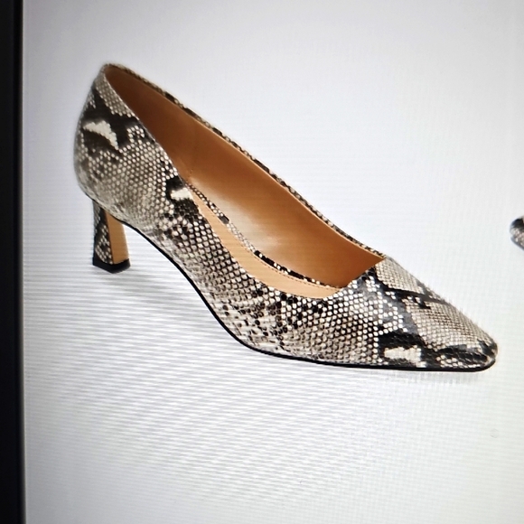 NEW Steve Madden Nathalia Snakeskin Pointed Toe Faux Suede Pump Size 8 - Picture 1 of 15